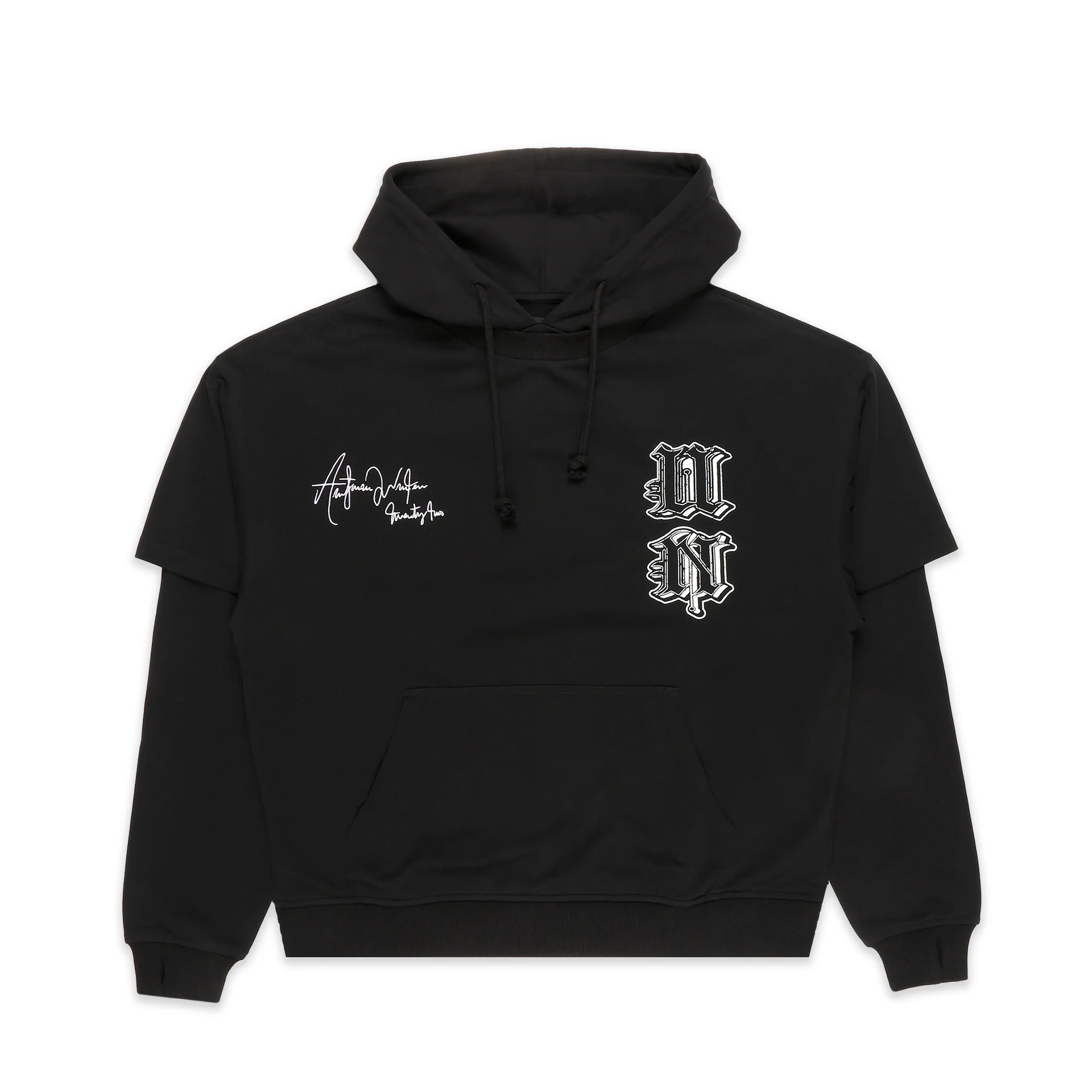 2 In 1  elf Cracked Cro   And Dagger Graphic Print Hoodie