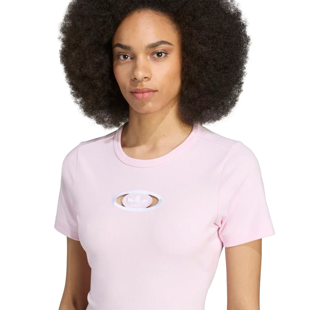 Originals Ca pus 2000 Back Cut Out Rib Tshirt Pink - Image 4
