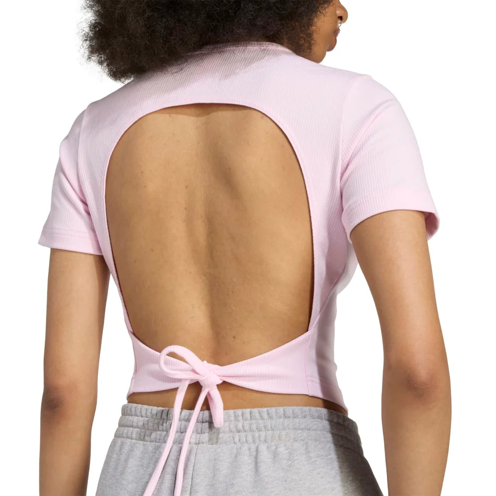 Originals Ca pus 2000 Back Cut Out Rib Tshirt Pink - Image 5