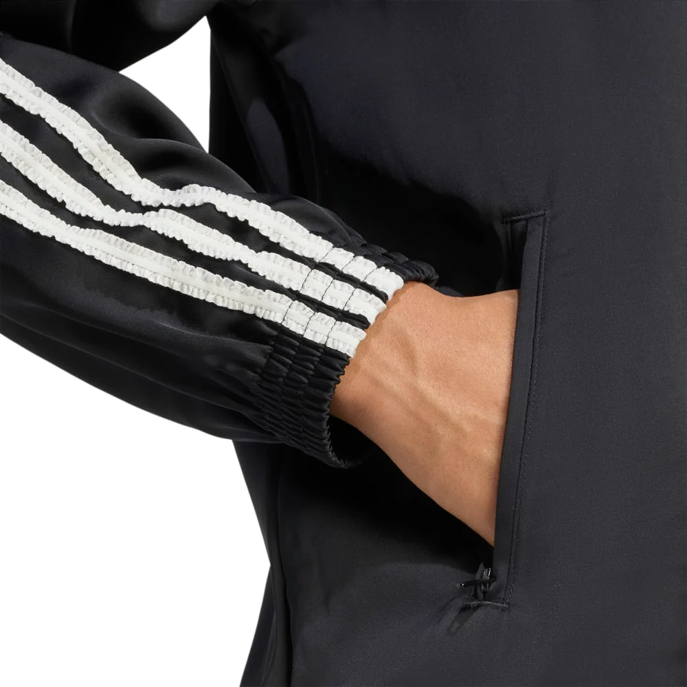 Originals Ruffle 3stripes Satin Firebird Track Jacket Black - Image 5