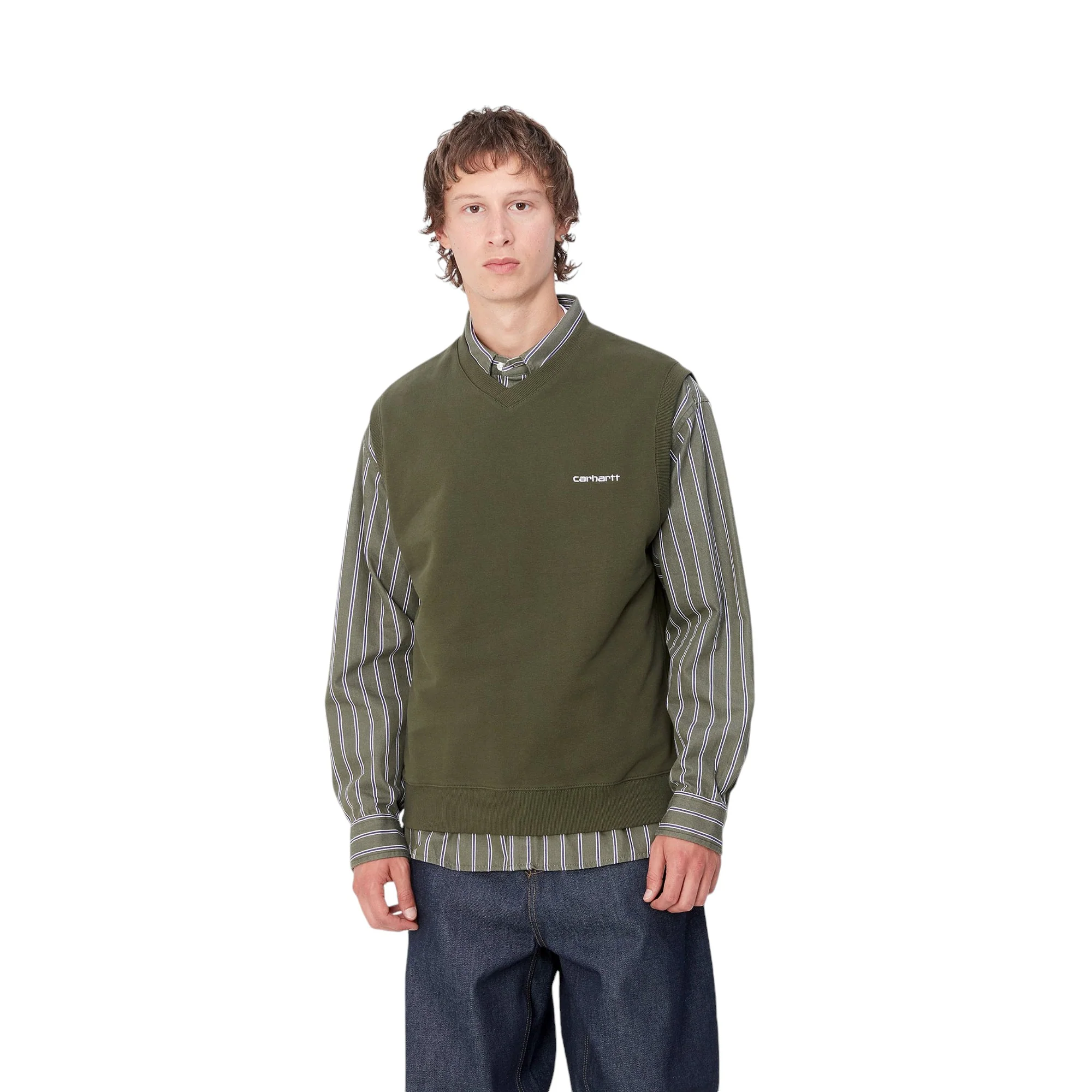 Script Vneck Vest Sweat - Image 3