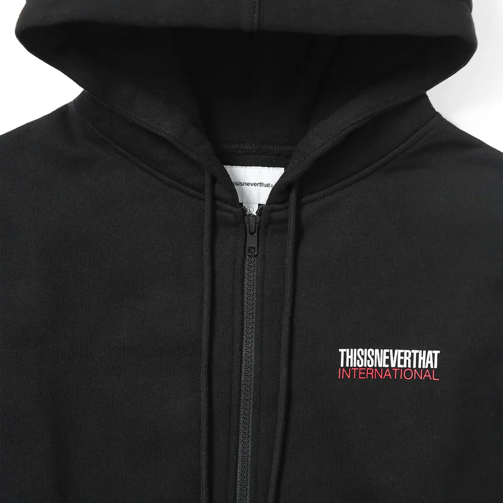 CP INTL. Logo Zip Hoodie Black - Image 3