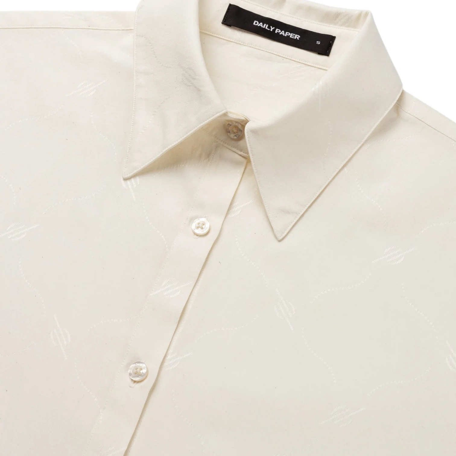 Monogram Buttonup  hirt Beige - Image 3