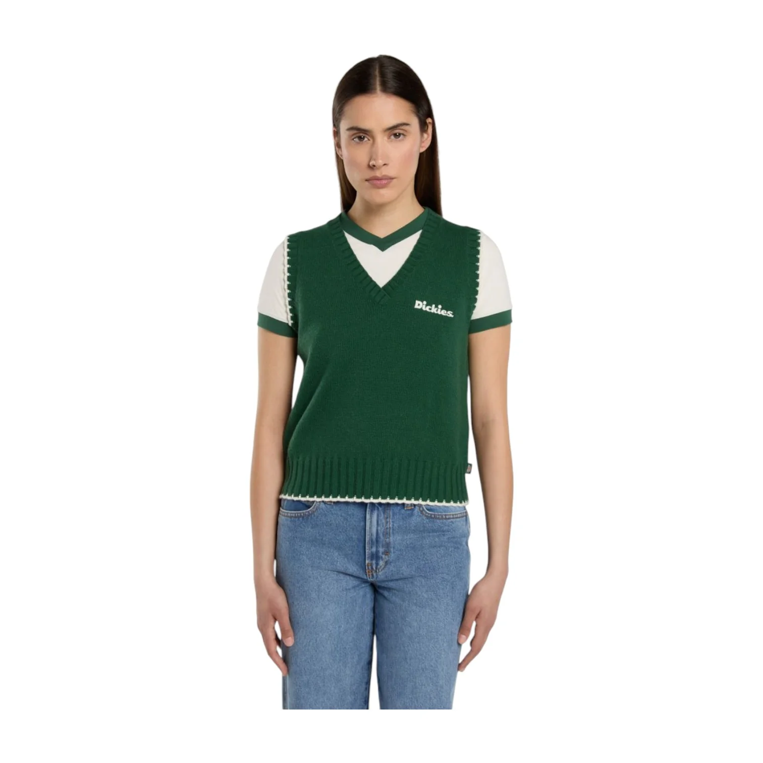 Slayden Sweater Vest W Pine Needle Green - Image 3