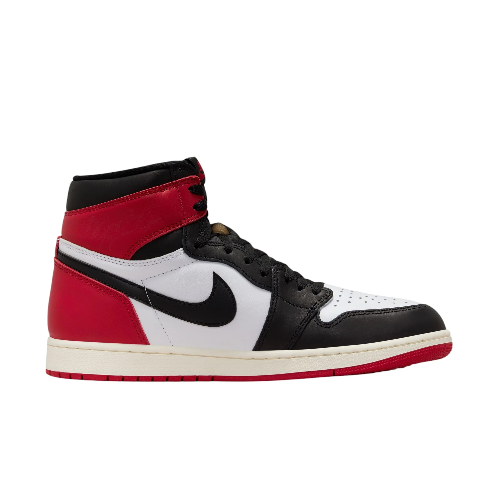 Jordan Air  1 High OG Black Toe Reimagined White Black Varsity Red - Image 3