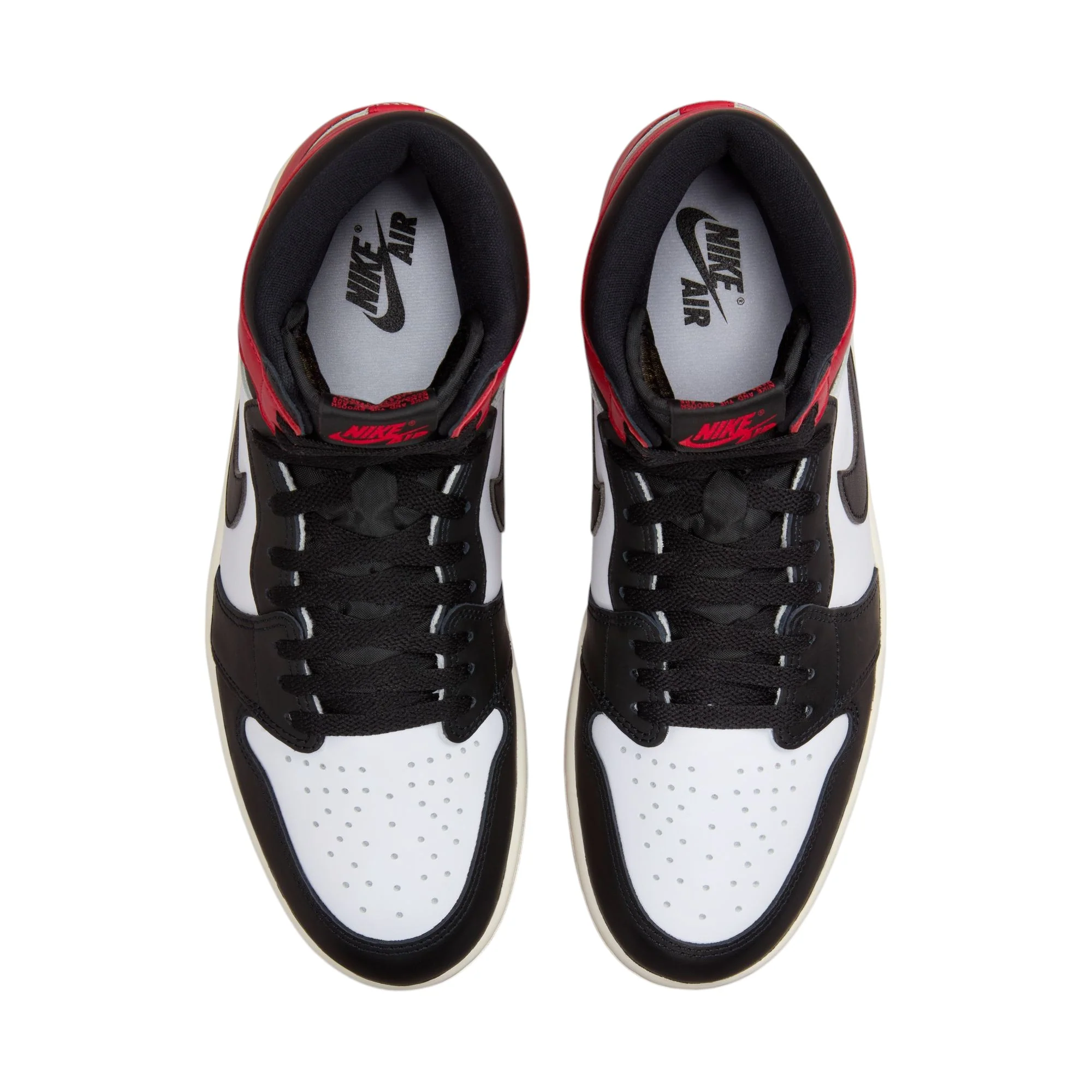 Jordan Air  1 High OG Black Toe Reimagined White Black Varsity Red - Image 4