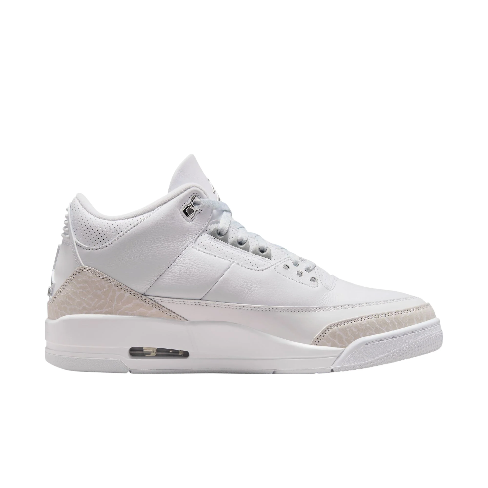 Jordan 3 Retro Pure Money White Metallic Silver - Image 3