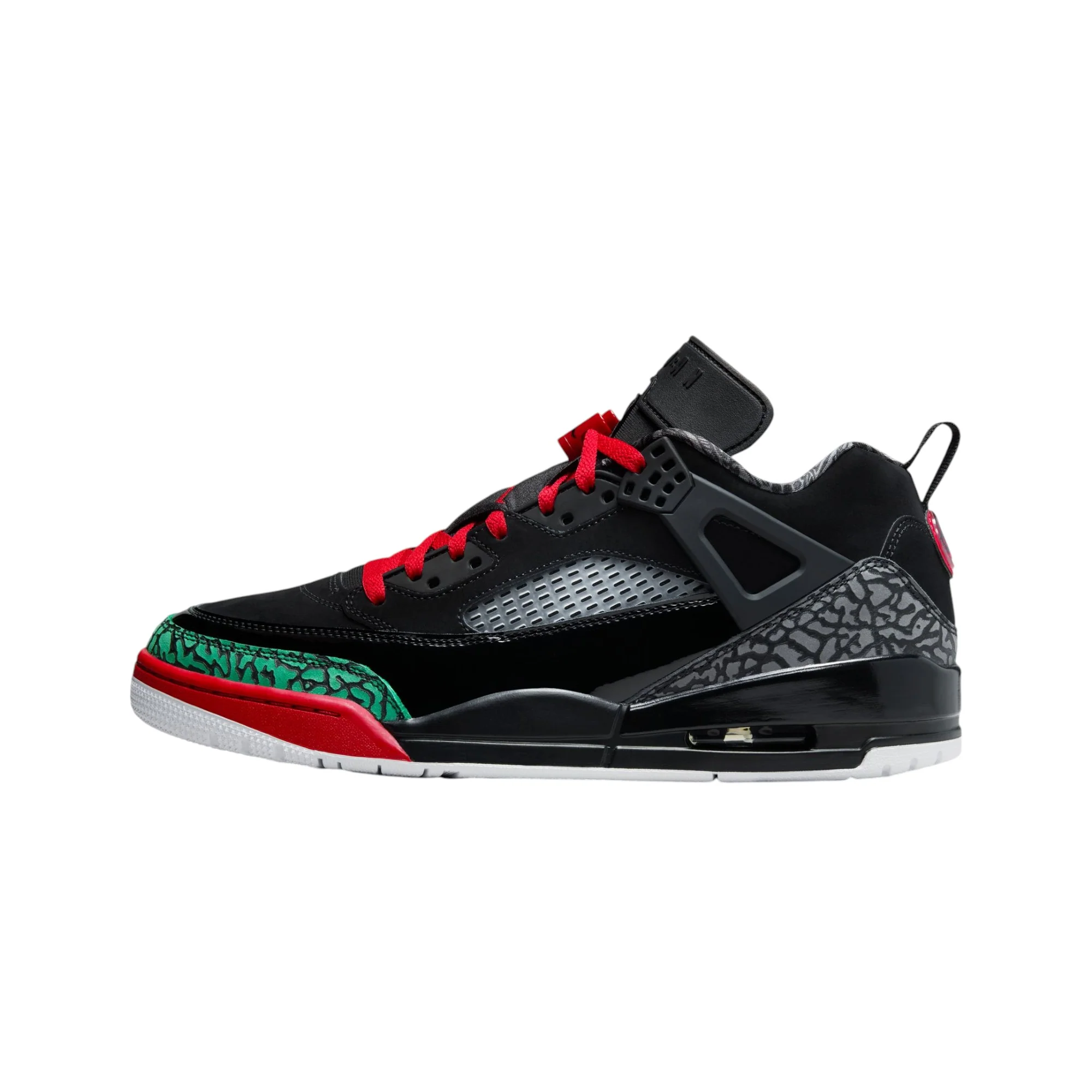 Jordan Spizike Low Black Classic Green Varsity Red
