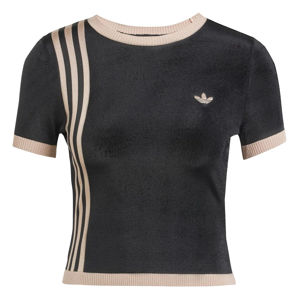 KNITTED 3S TEE      BLACK