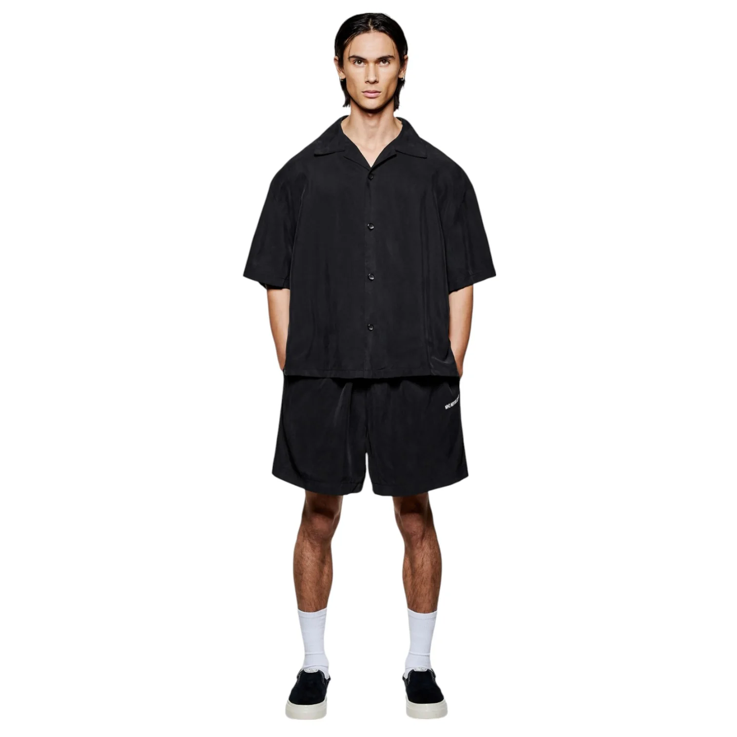 Sandwash Cupro Vacation Shirt Black - Image 3