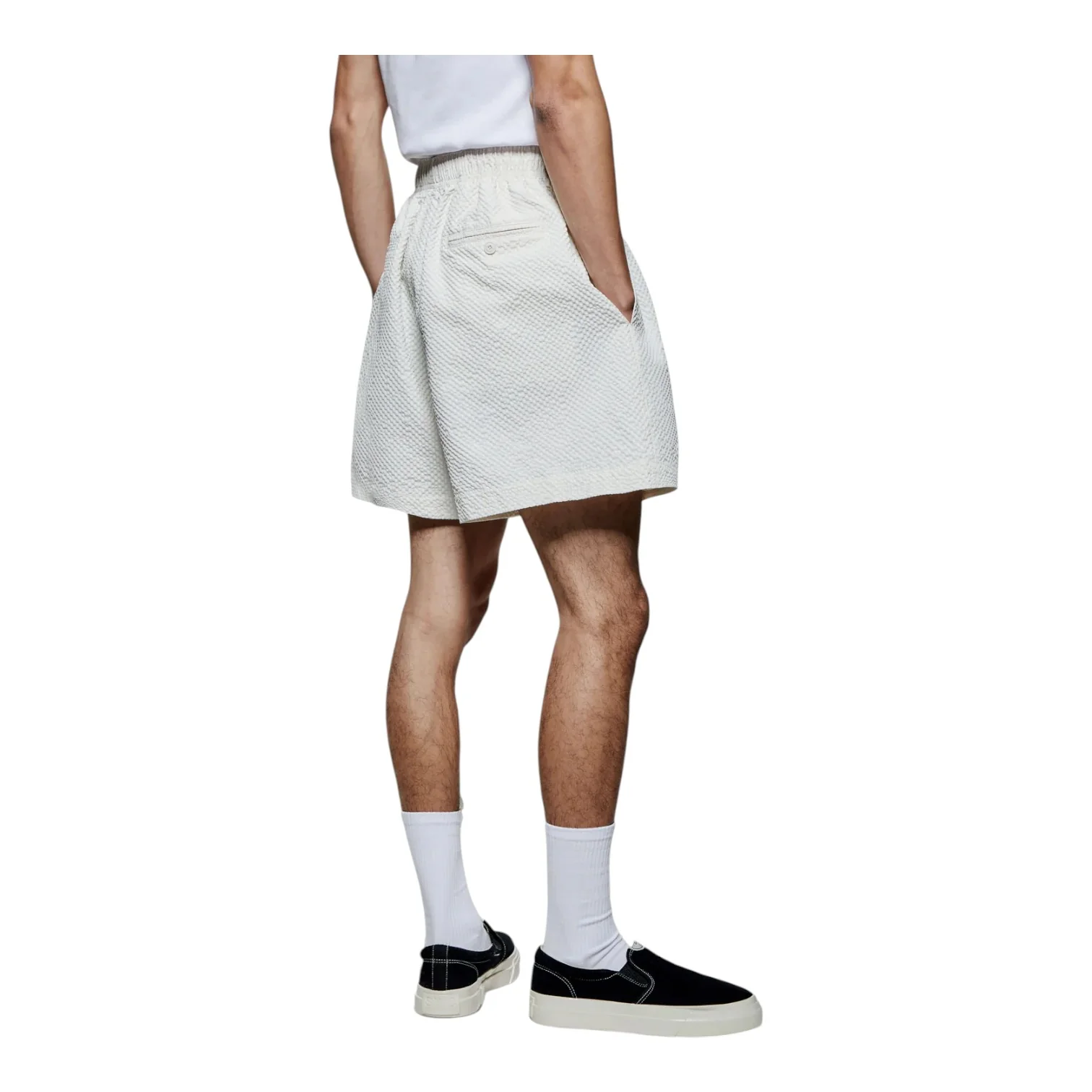 Seersucker Shorts Bone - Image 2