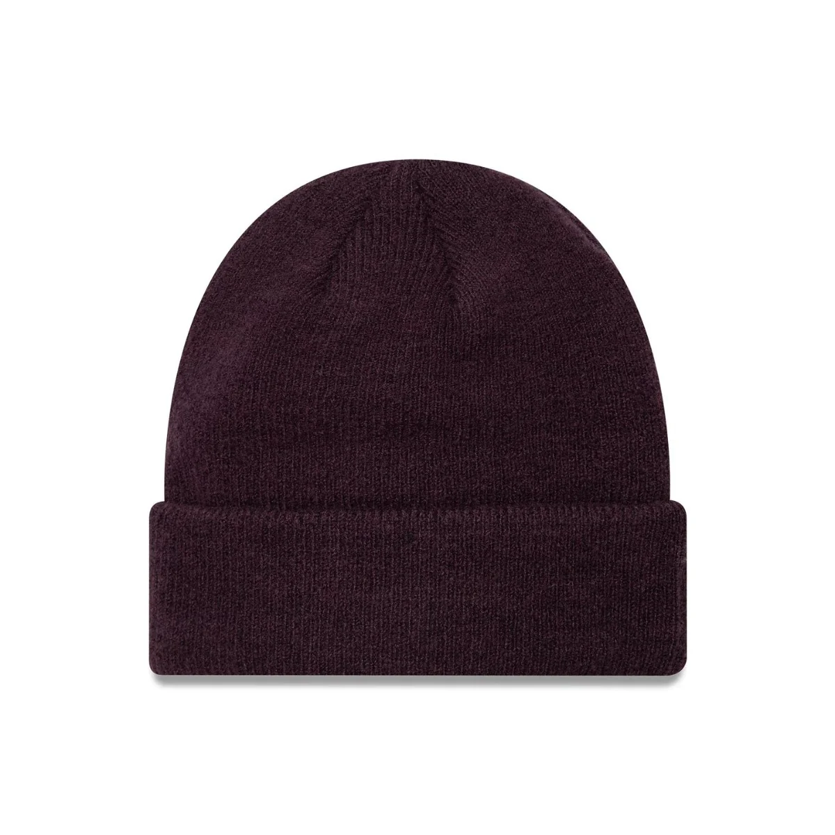 Seasonal Dark Purple Cuff Knit Beanie Hat - Image 2