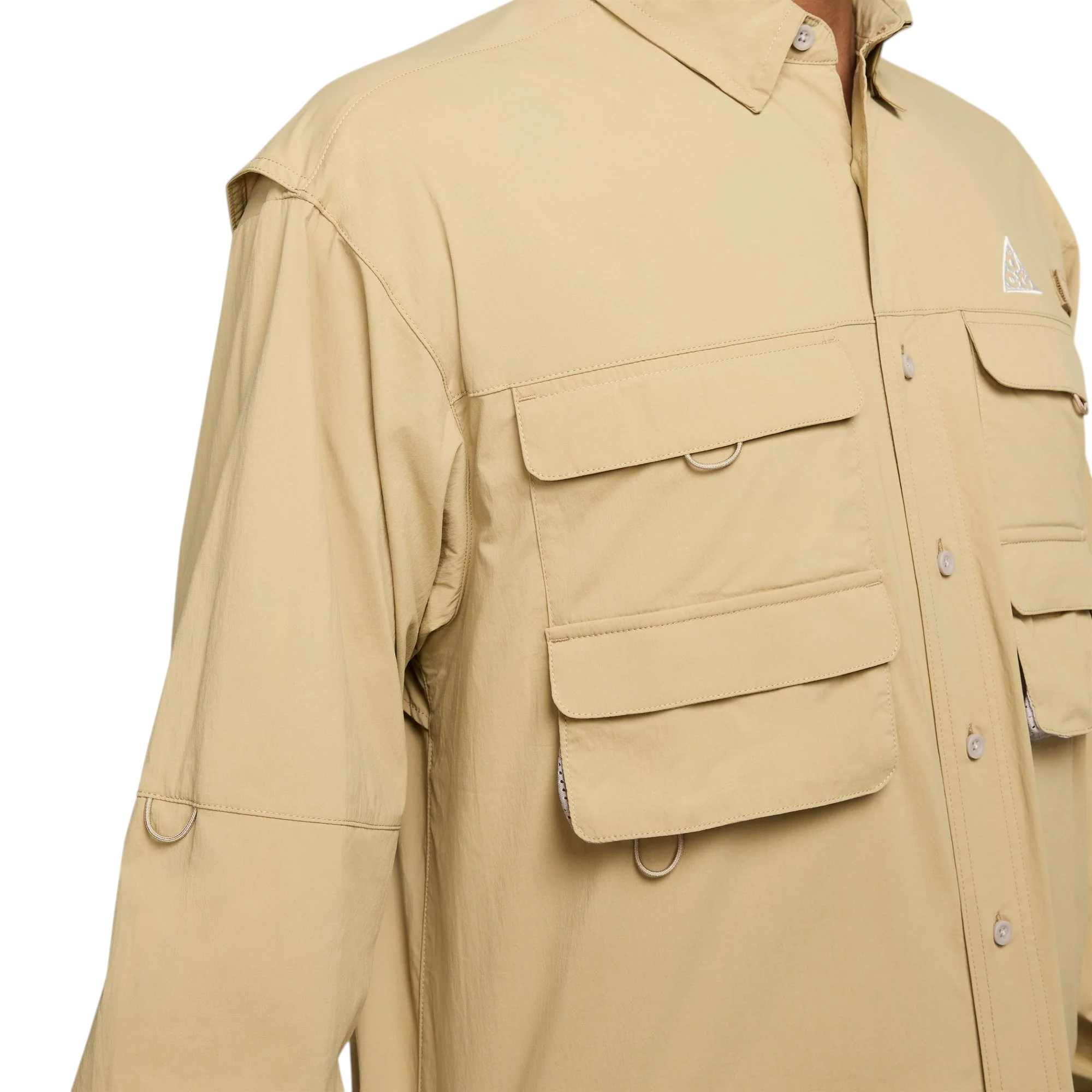 Acg Orb Weaver Drifit Adv Uv Shirt Beige - Image 4