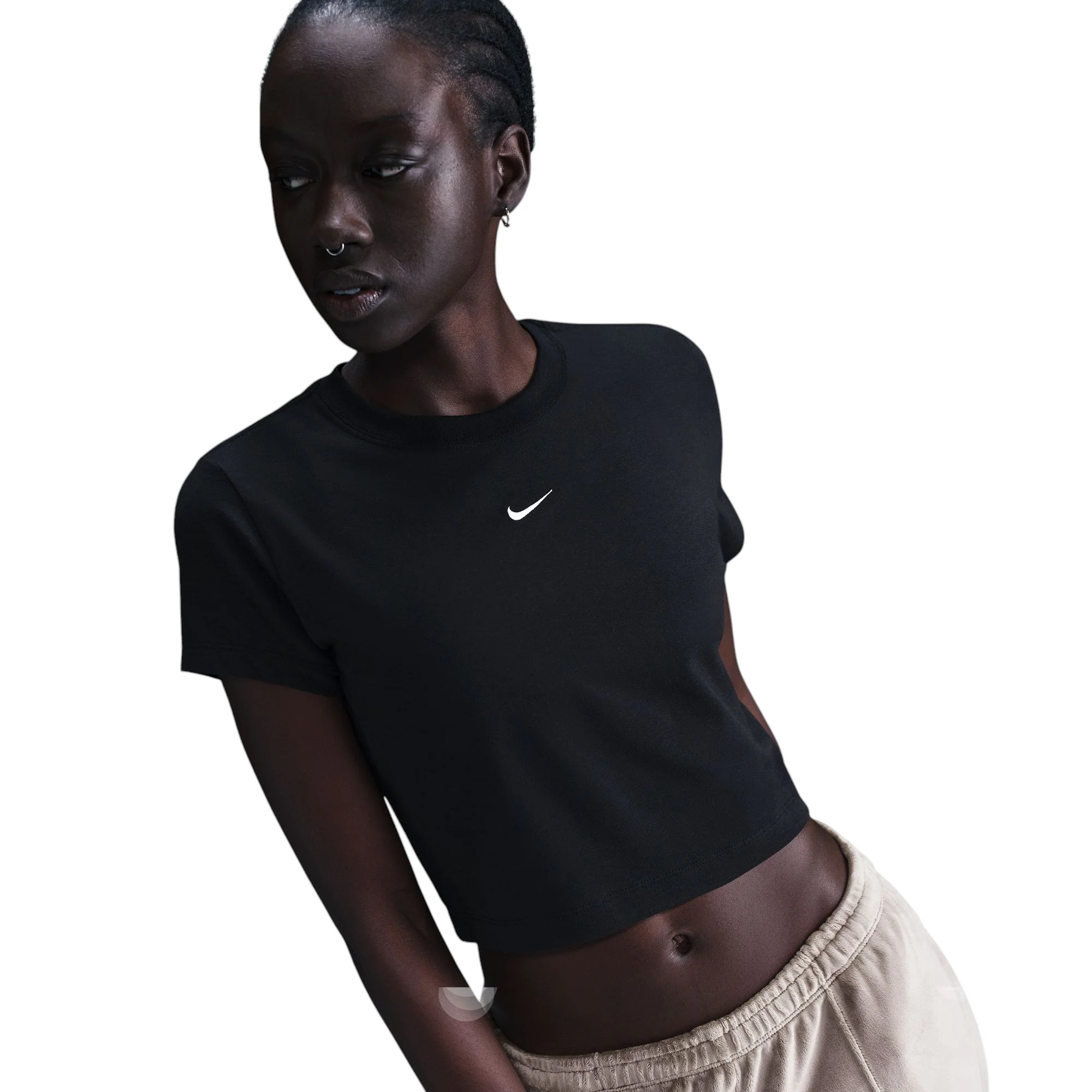 Sportswear Chill Knit Cropped Tshirt Black - Image 3