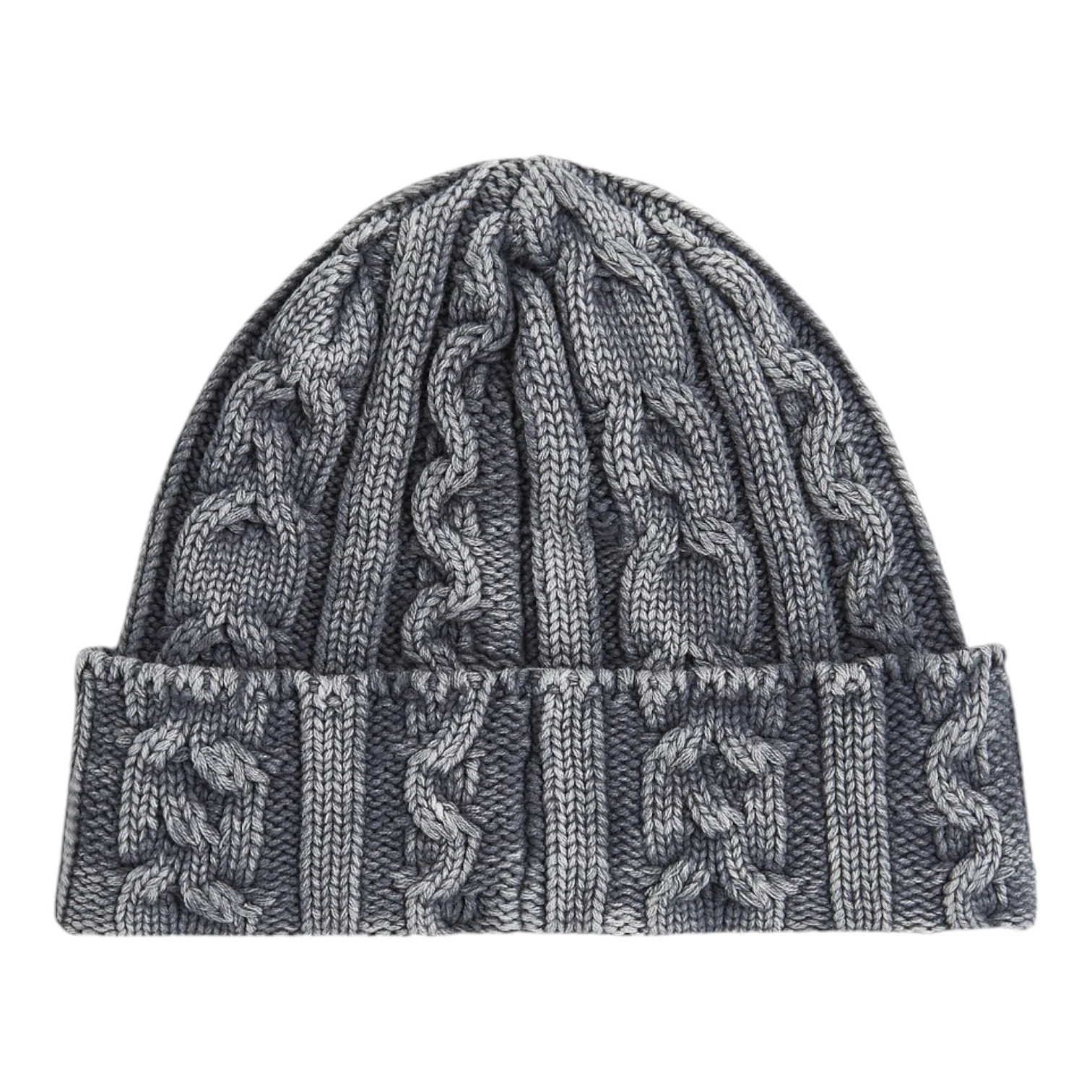 Cold Dyed Cable Knitted Beanie - Image 2
