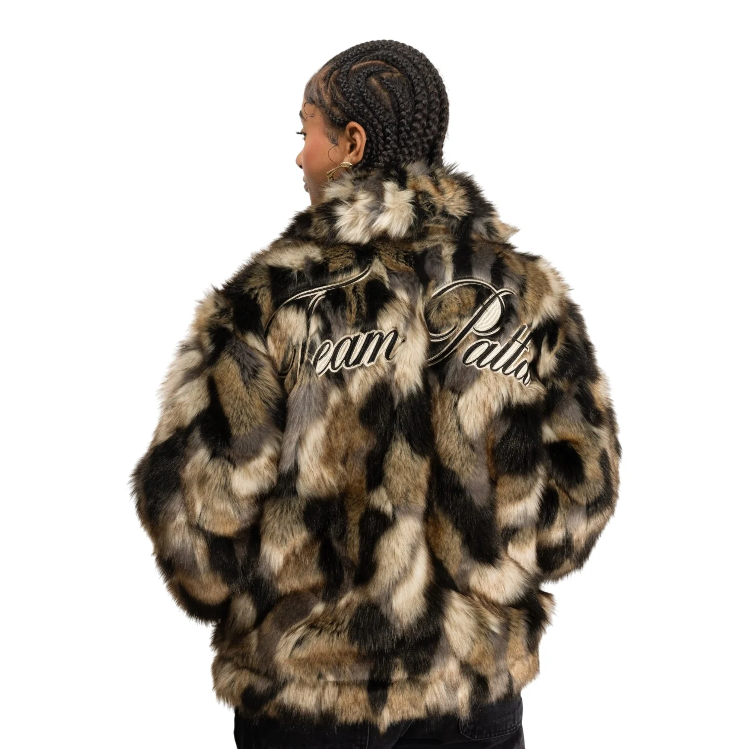 Faux Fur Patchwork Jacket Multi - Image 5