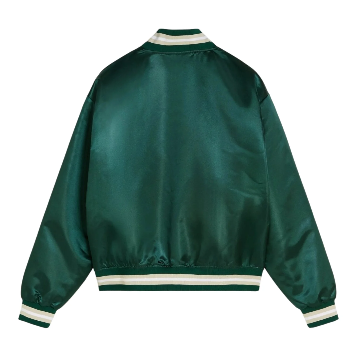 Script  ogo Satin Varsity Jacket Green - Image 2