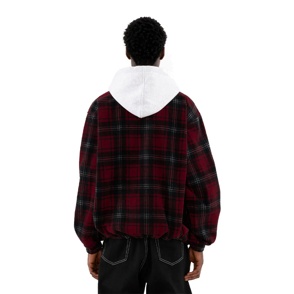 Tartan Fleece Hooded Overshirt - Image 4