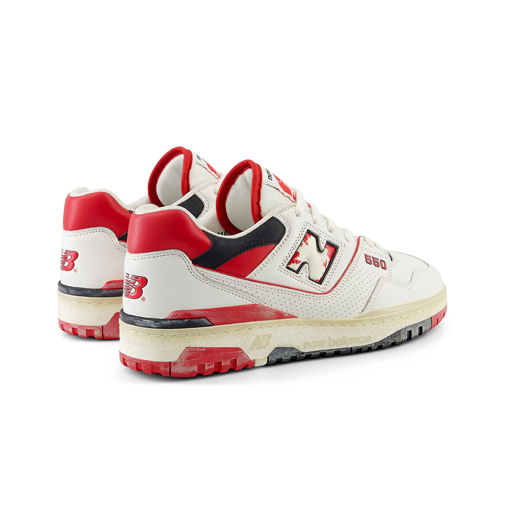 New Balance 550 Vintage White Red - Image 5