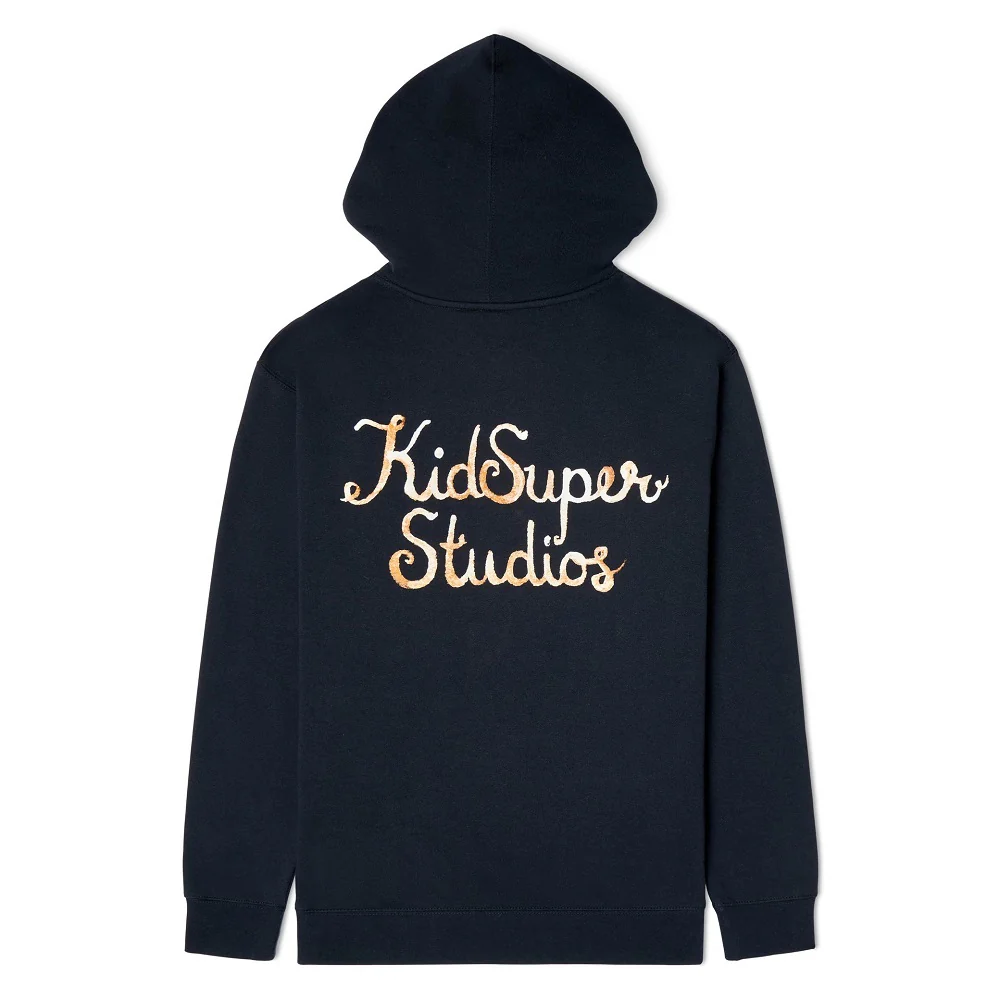 Script Logo Hoodie Navy - Image 2
