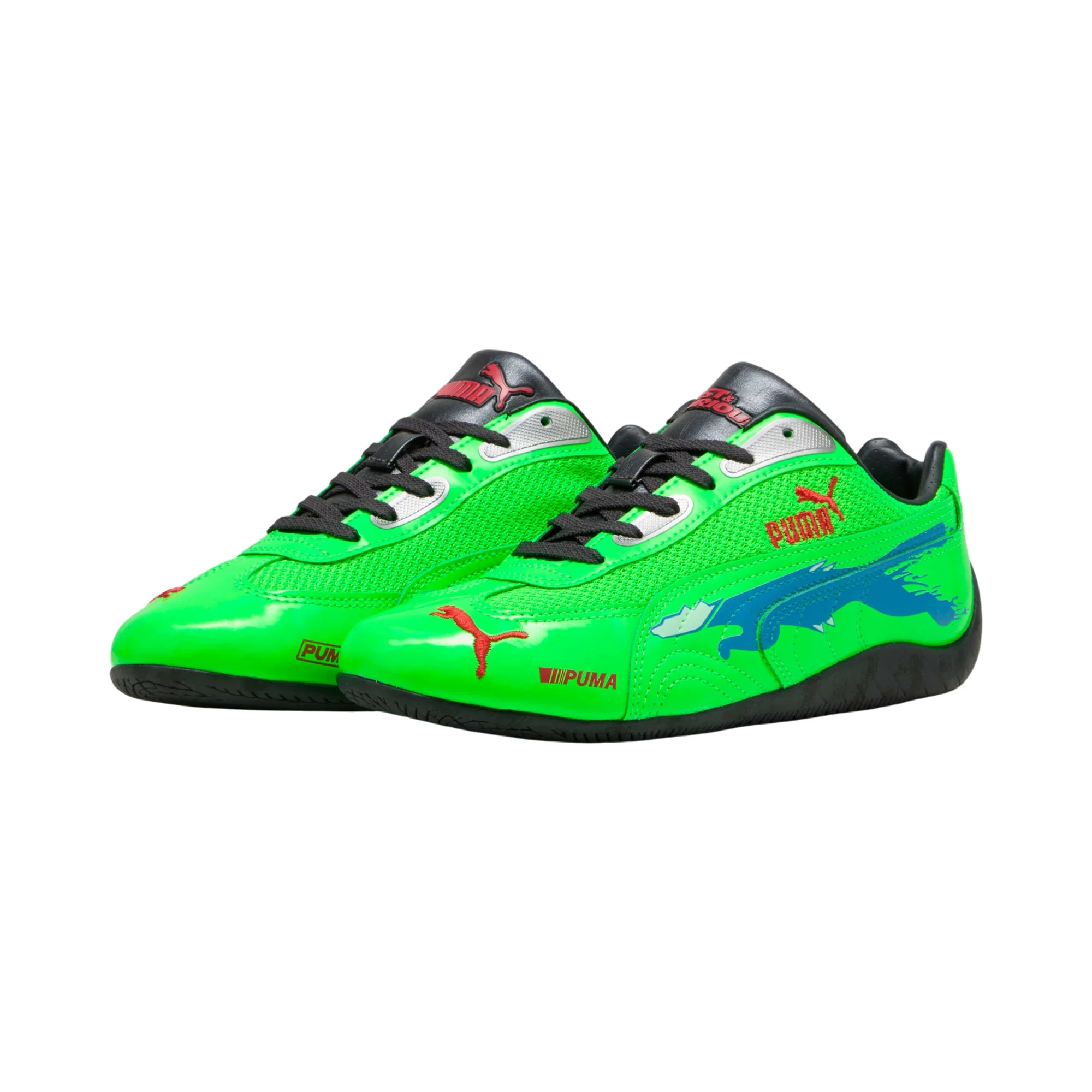 Puma Speedcat Fast & Furious LA Fluo Green Racing Blue - Image 2