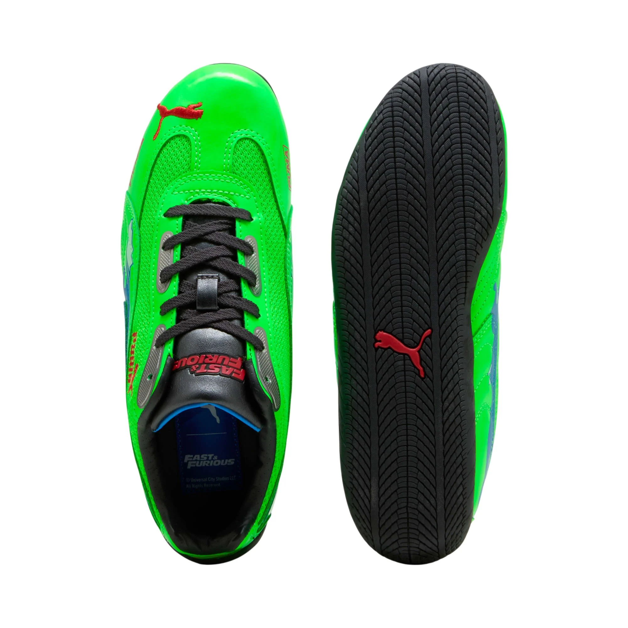 Puma Speedcat Fast & Furious LA Fluo Green Racing Blue - Image 4