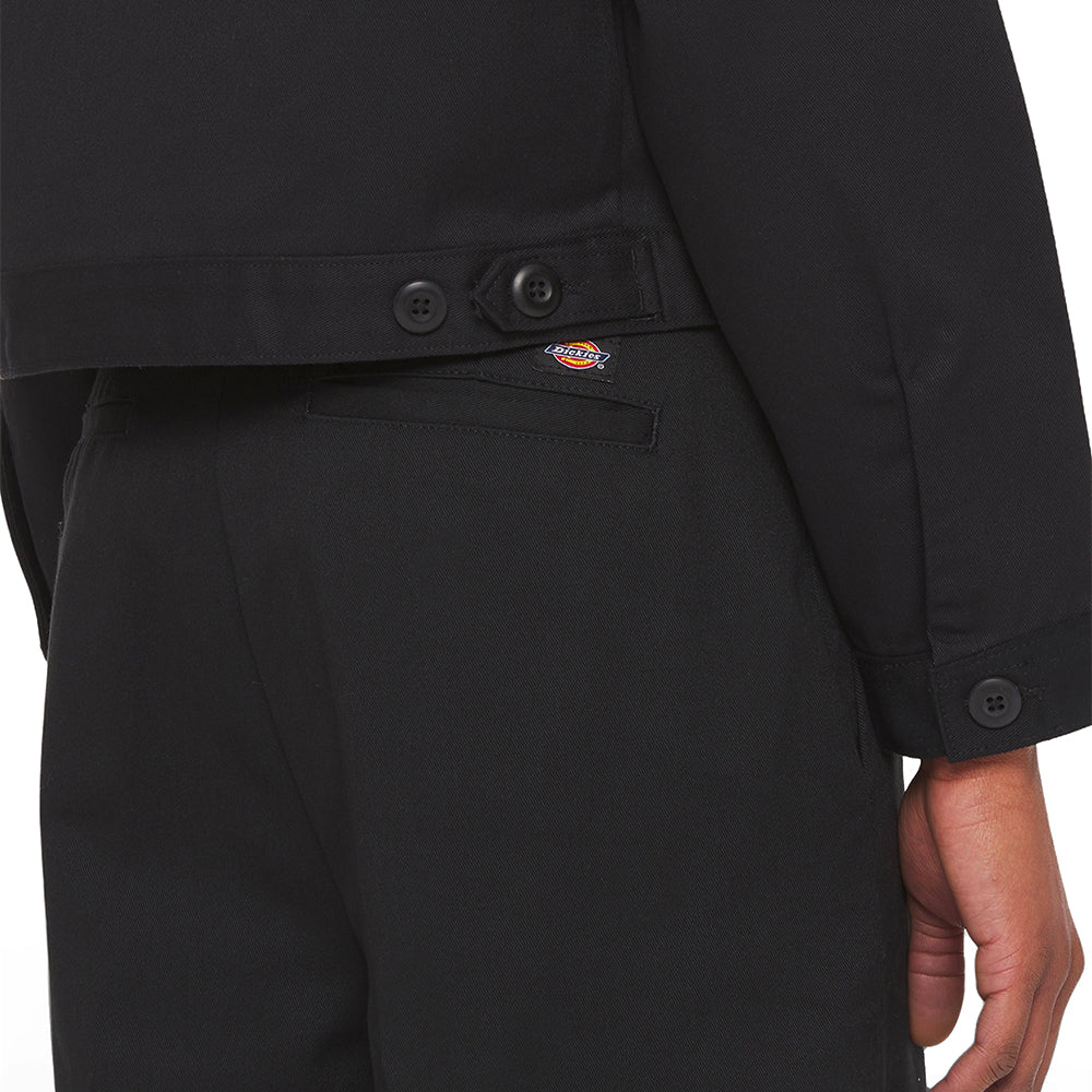 Unlined Cropped Eisenhower Jacket Rec Black - Image 5
