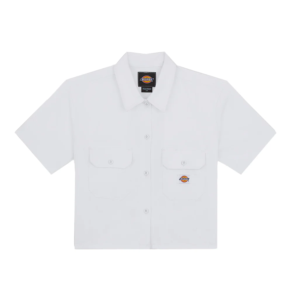Work Shirt Cropped Ss W  White