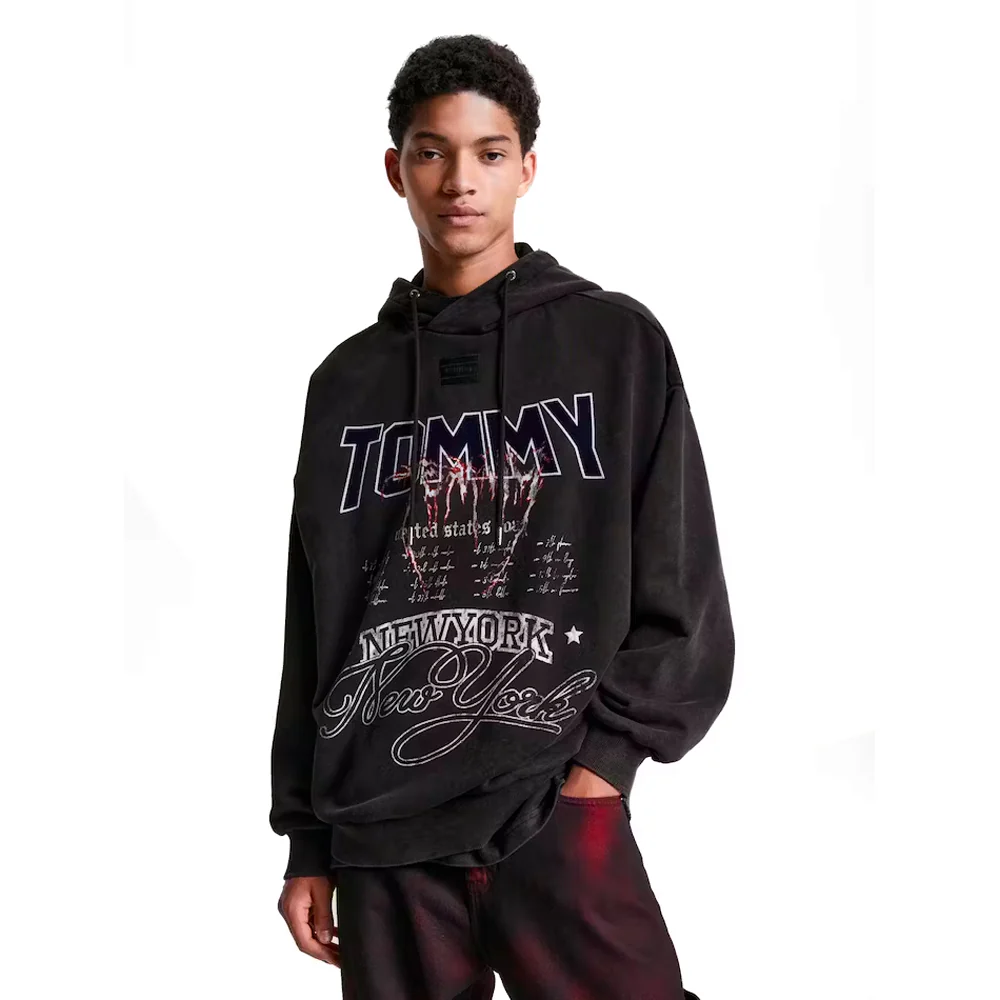Graphic Logo Drawstring Hoodie - Image 4