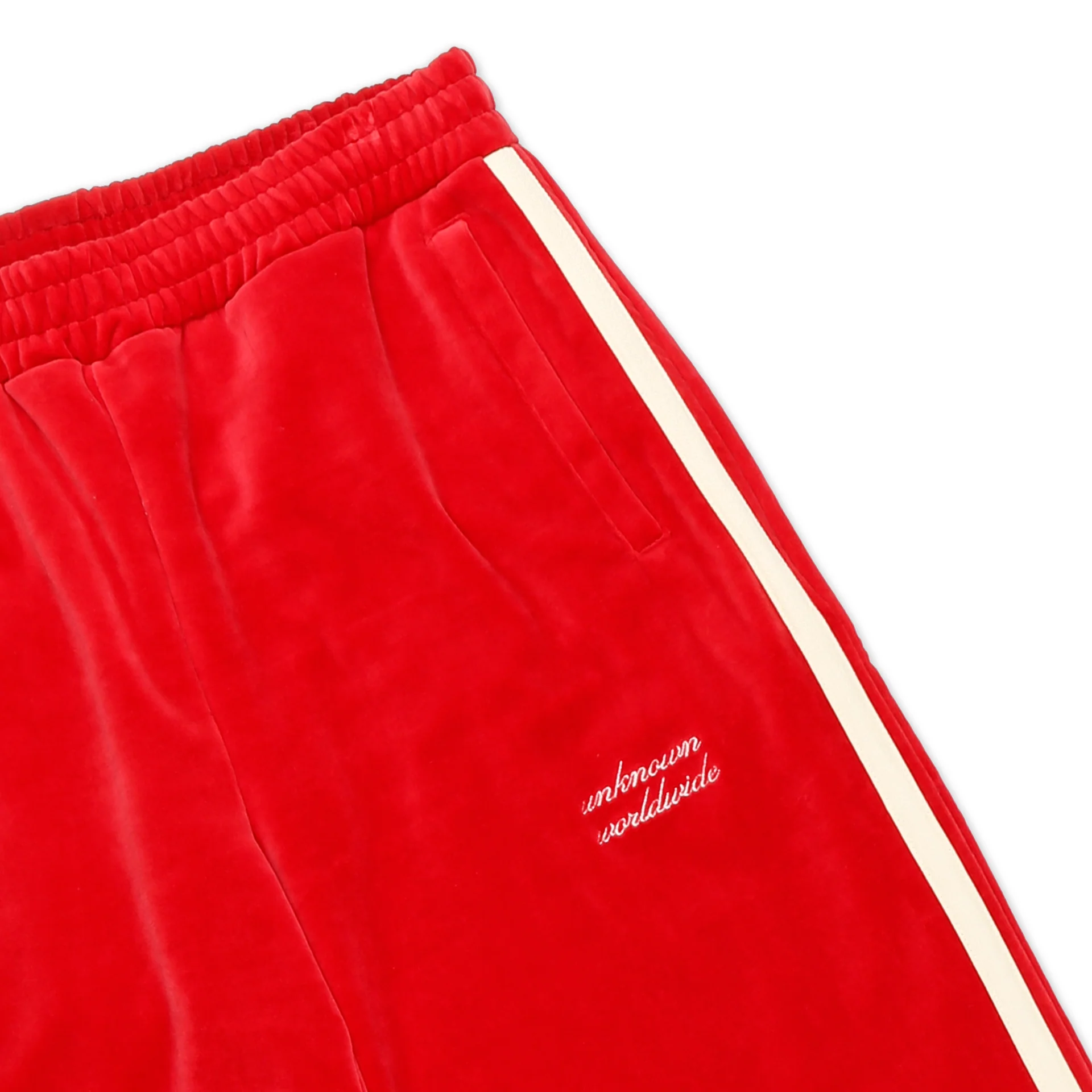 TWO POP COLOUR TAPE DETAILS VELOUR PANTS - Image 3