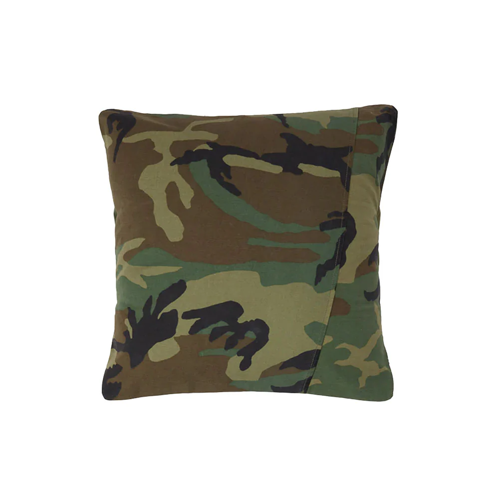 Upcycled Camo Cushion Vintage Surplus Woodland