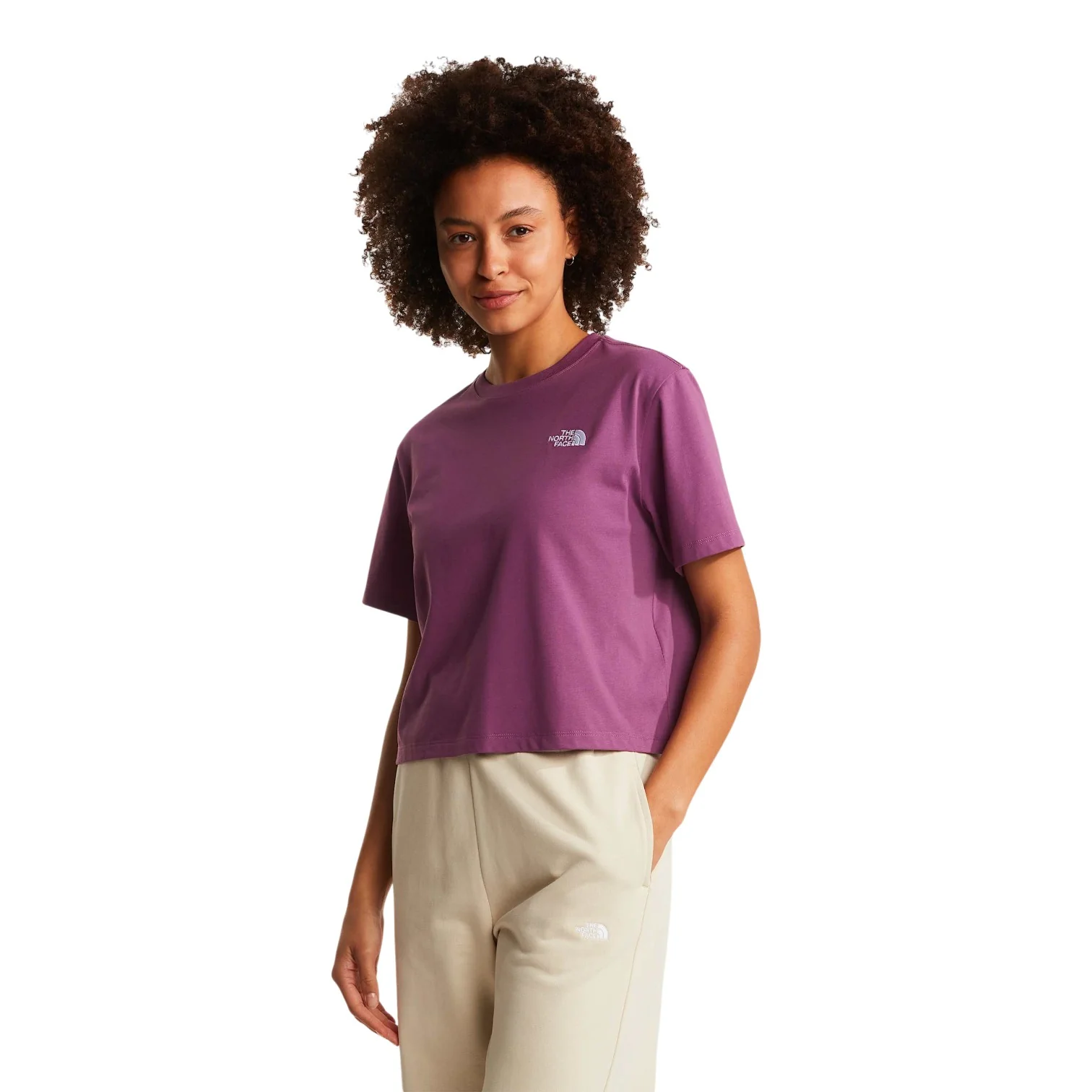 W EVOLUTION SIMPLE DOME CROP RLX SS TEE Chroma Purple - Image 3