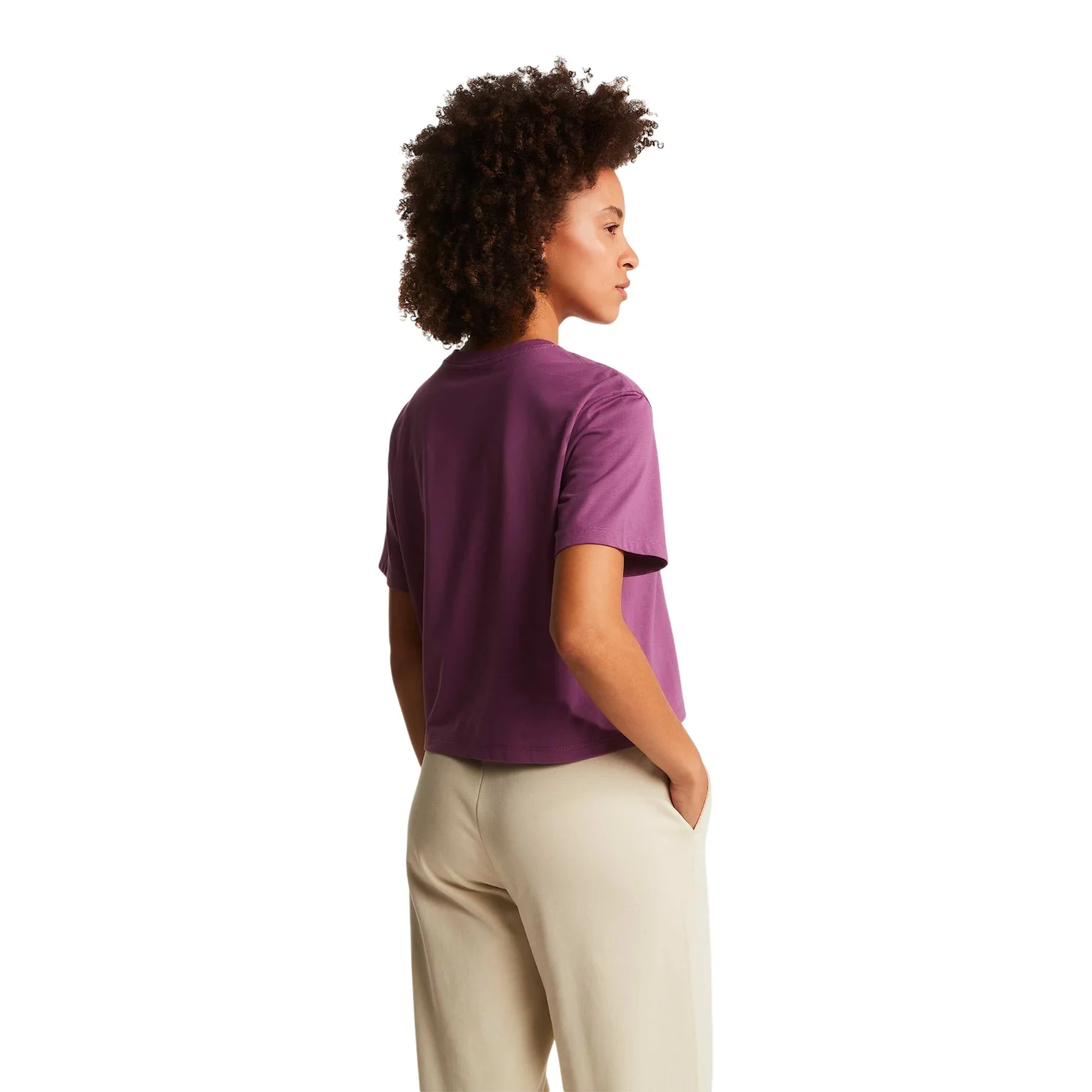 W EVOLUTION SIMPLE DOME CROP RLX SS TEE Chroma Purple - Image 4